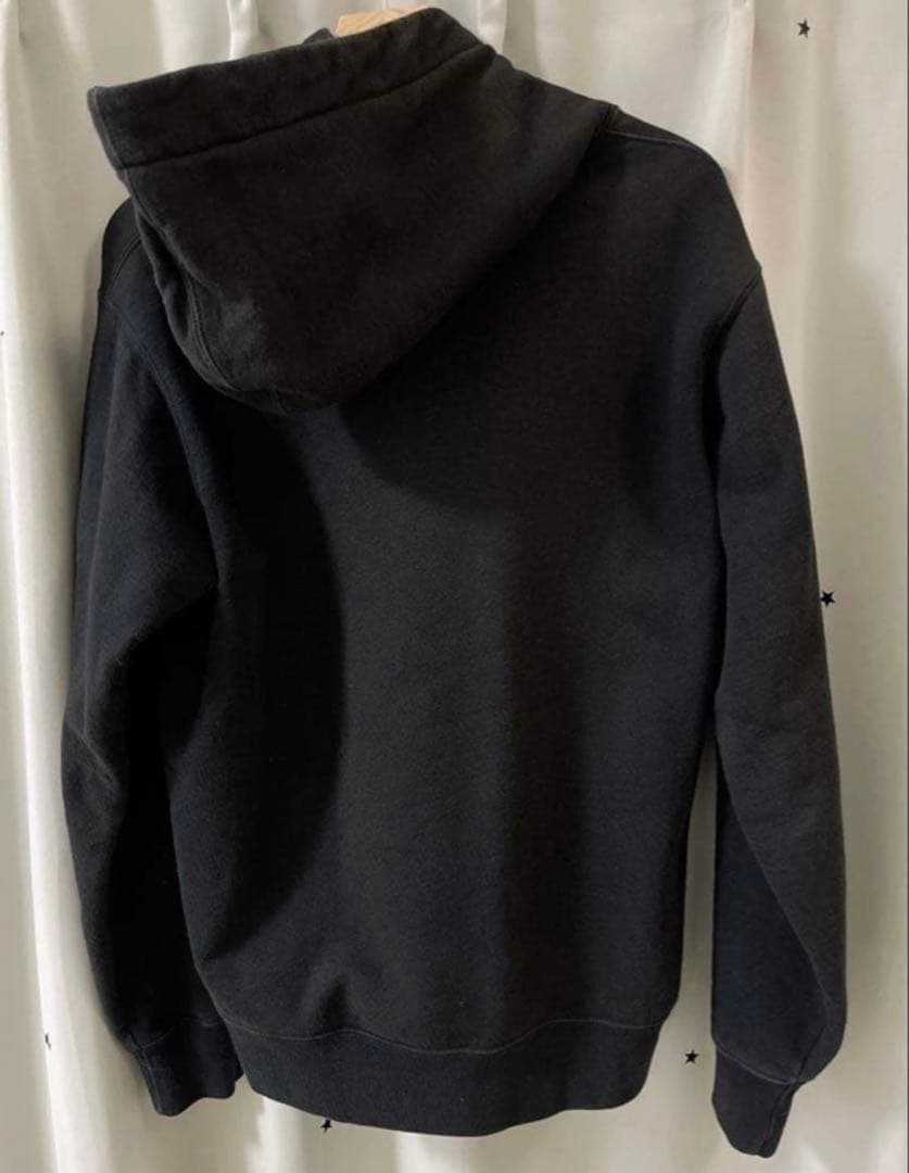 Supreme ブラック フード付きパーカー