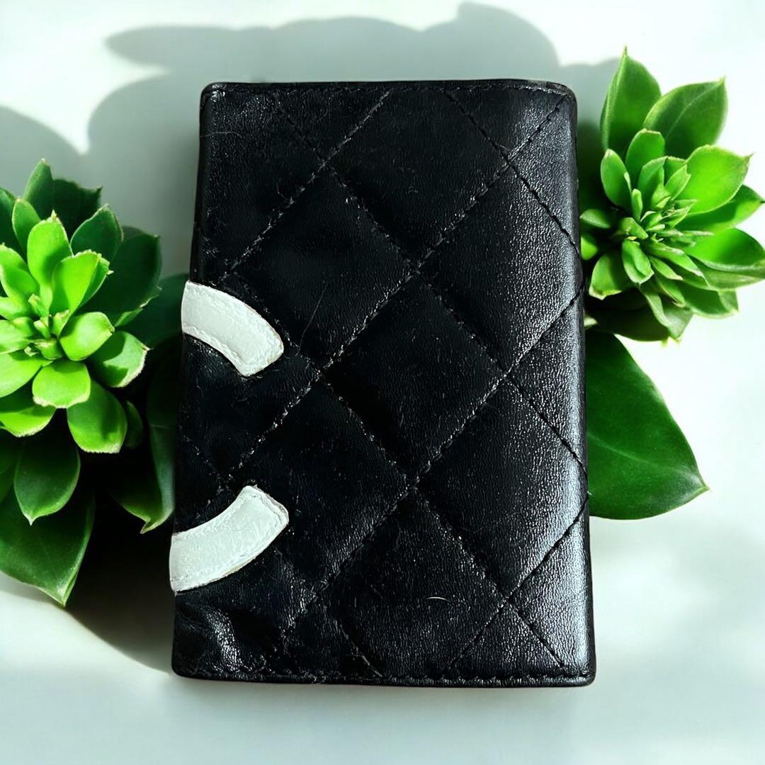 CHANEL シャネル マトラッセ ラムスキン ココマークブラック(中ピンク)