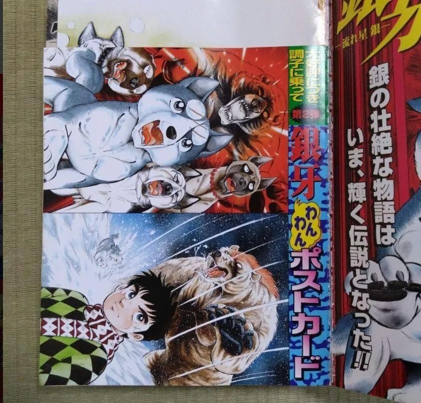 流れ星　銀牙 　総集編　1-5巻 高橋よしひろ　漫画　雑誌　ポスター付き