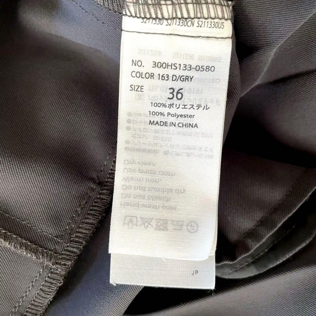 2024SS ENFOLD BACK-PLEATS DRESS ダークグレー36