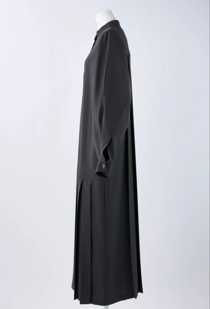 2024SS ENFOLD BACK-PLEATS DRESS ダークグレー36