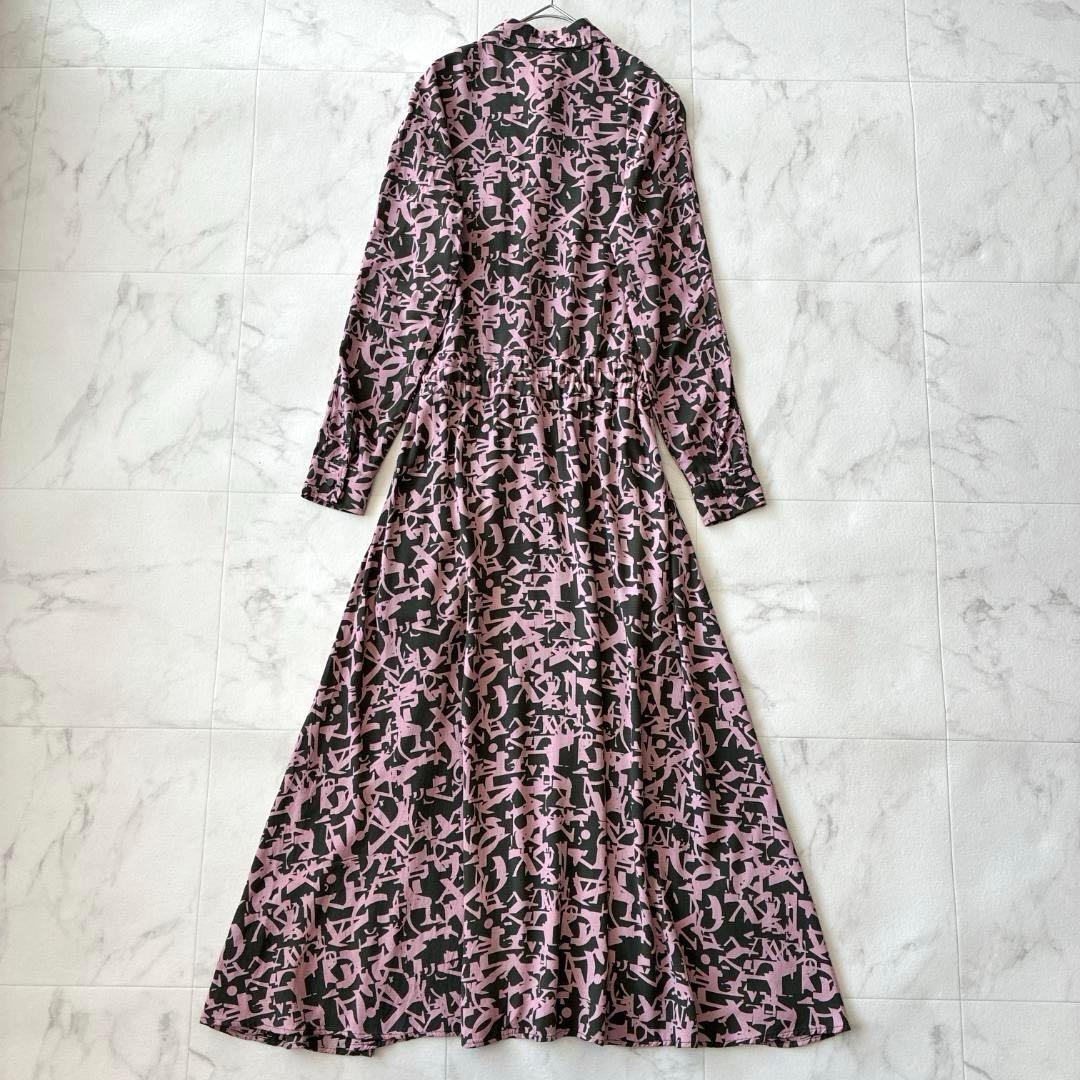 現行 MAX＆Co. マックスマーラ 総柄シャツワンピース 38 ベルト付