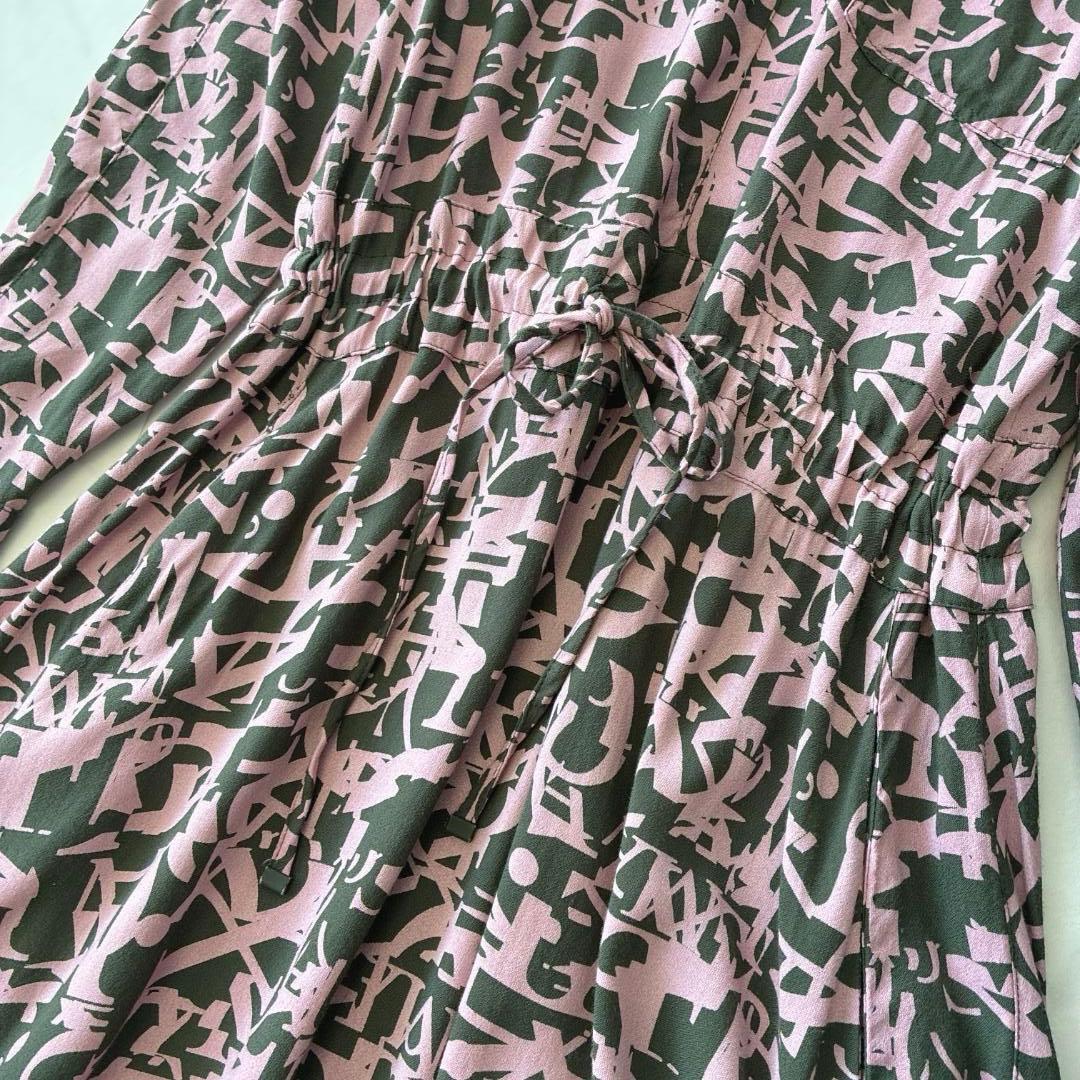現行 MAX＆Co. マックスマーラ 総柄シャツワンピース 38 ベルト付