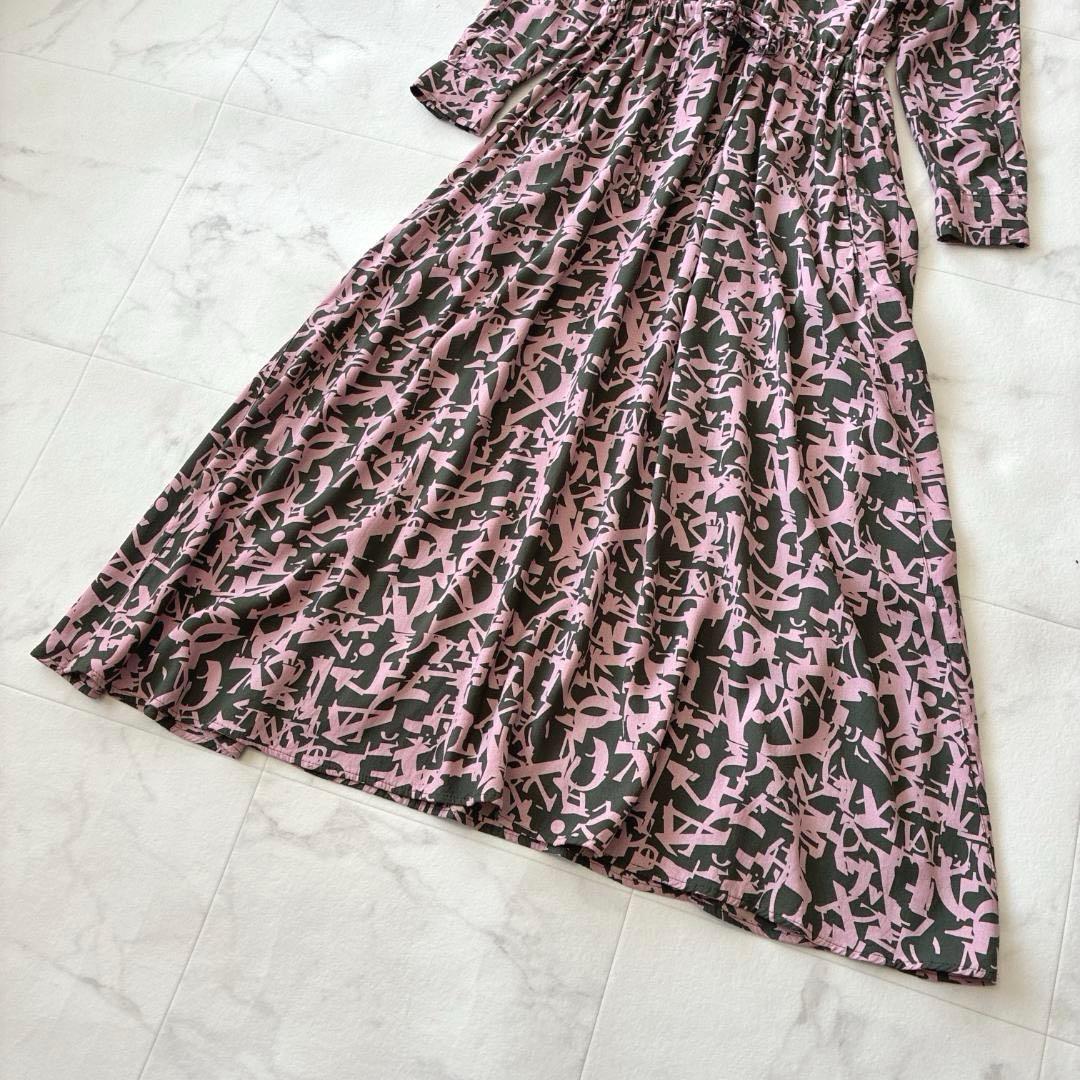 現行 MAX＆Co. マックスマーラ 総柄シャツワンピース 38 ベルト付