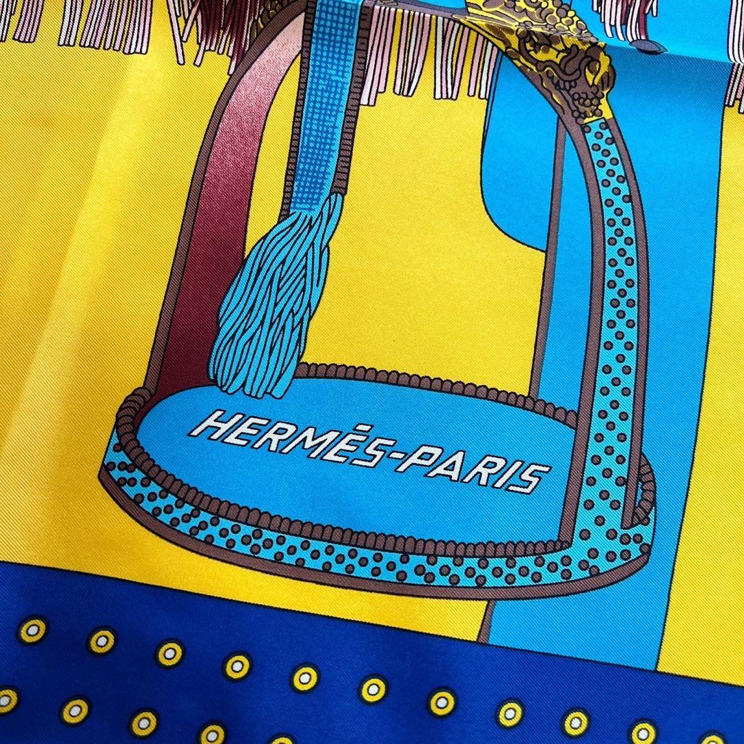 美品　エルメス HERMES カレ90 スカーフ 高官の鞍