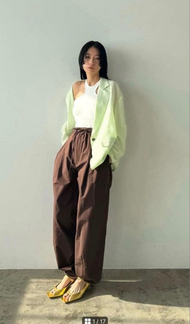 【未使用品】CLANE クラネ SHEER TAILORED SHIRT ミント