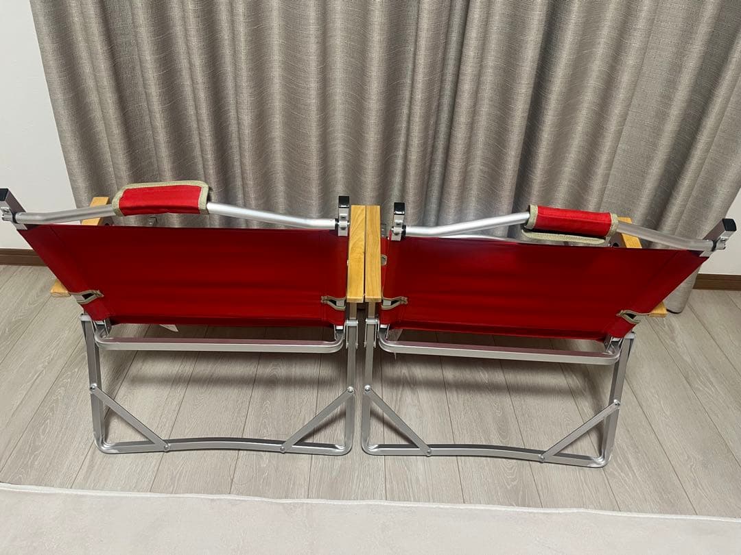 Coleman コンパクトフォールディングチェア 赤 2脚セット