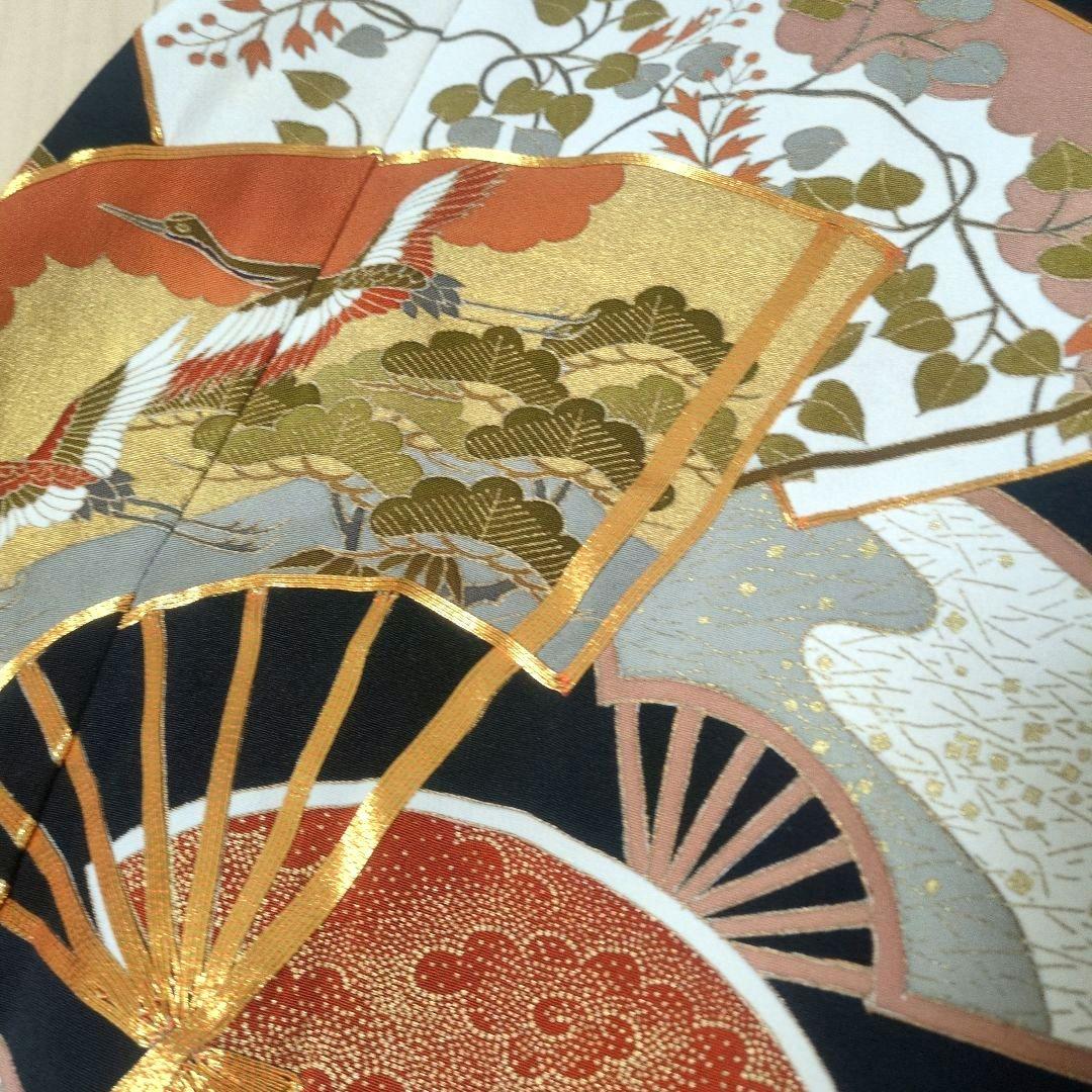 SALE☆扇と吉祥 留袖リメイクフレアドレス