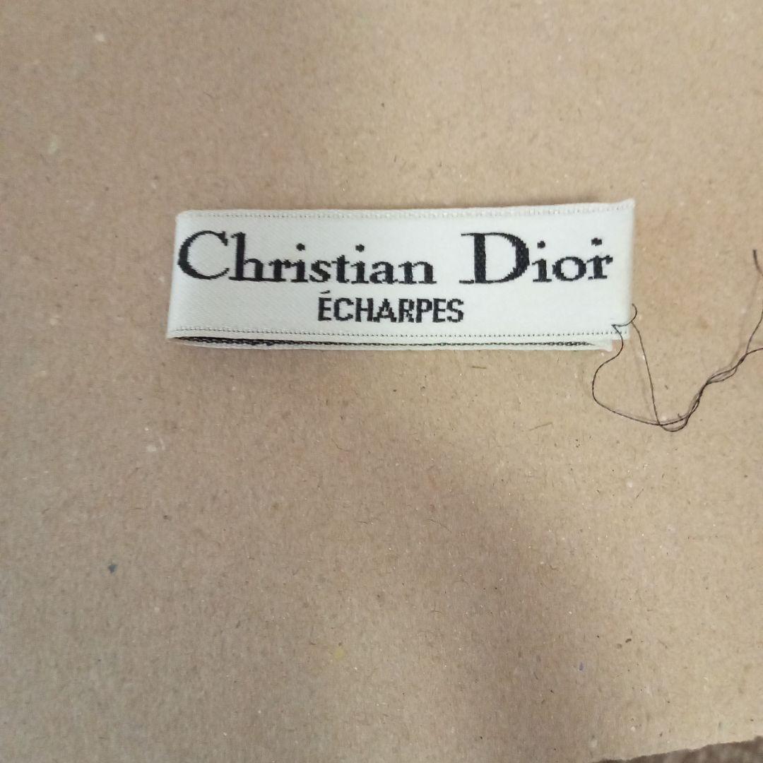 わんこChristian Dior シルクスカーフ ロゴトロッター総柄黒系