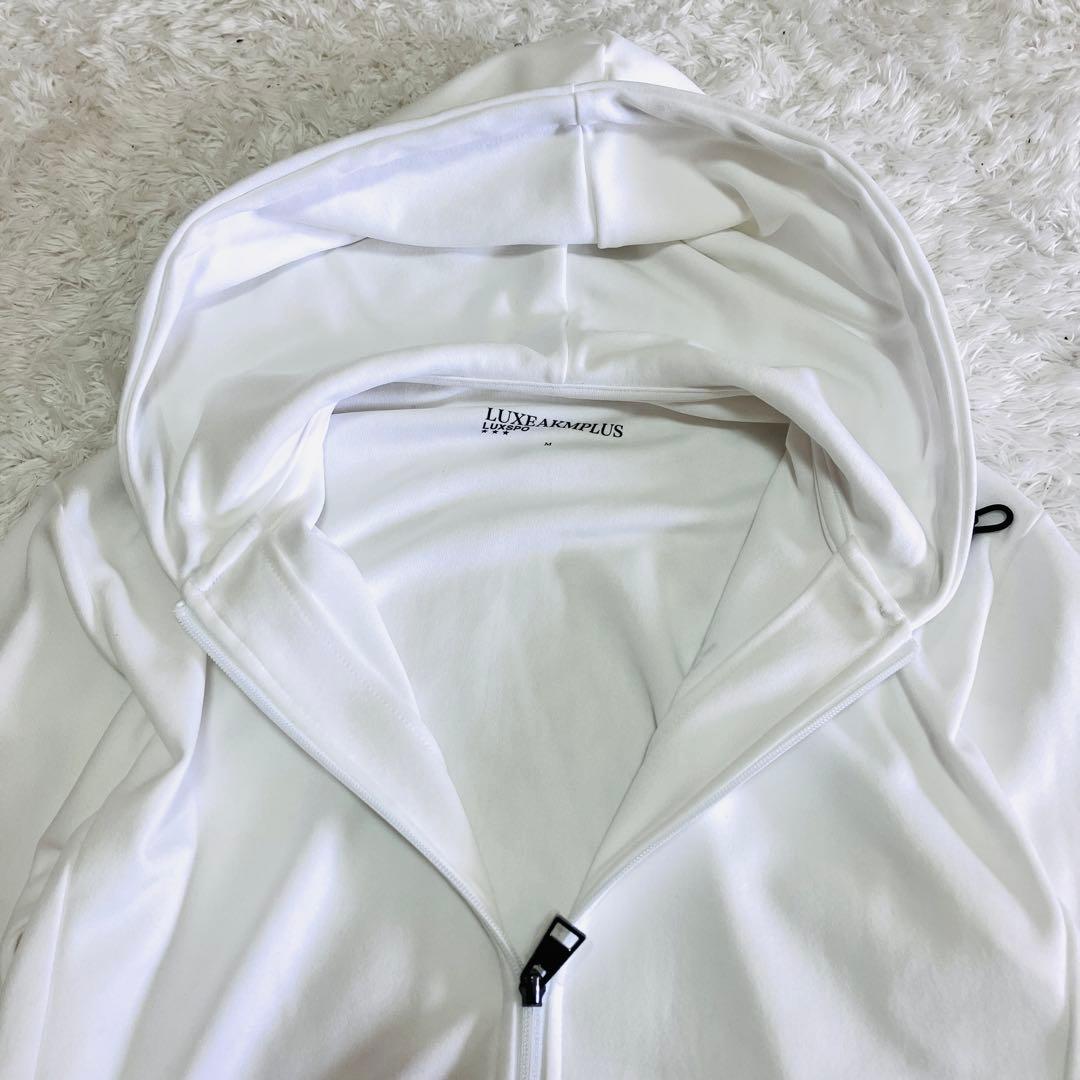 LUXEAKMPLUS パーカー ジップ フーディー ゴルフ M ホワイト