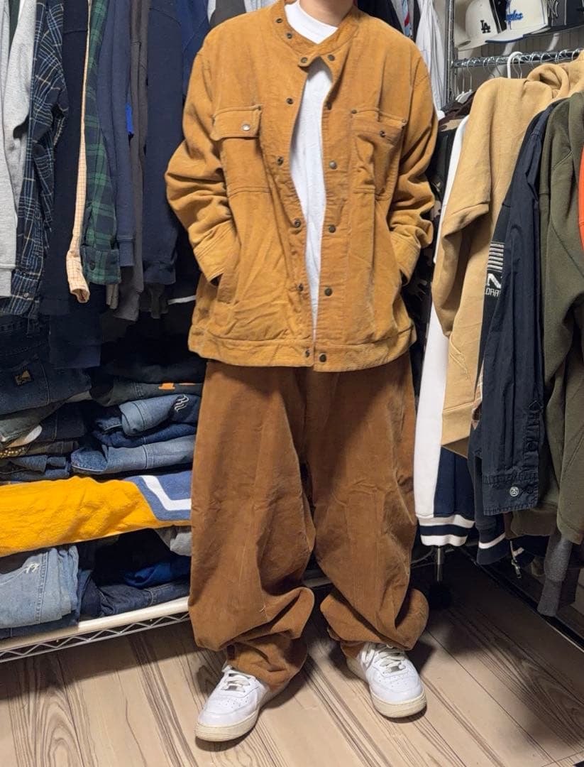 レ*ン様 90s 00s カールカナイ セットアップ コーデュロイ ブラウン