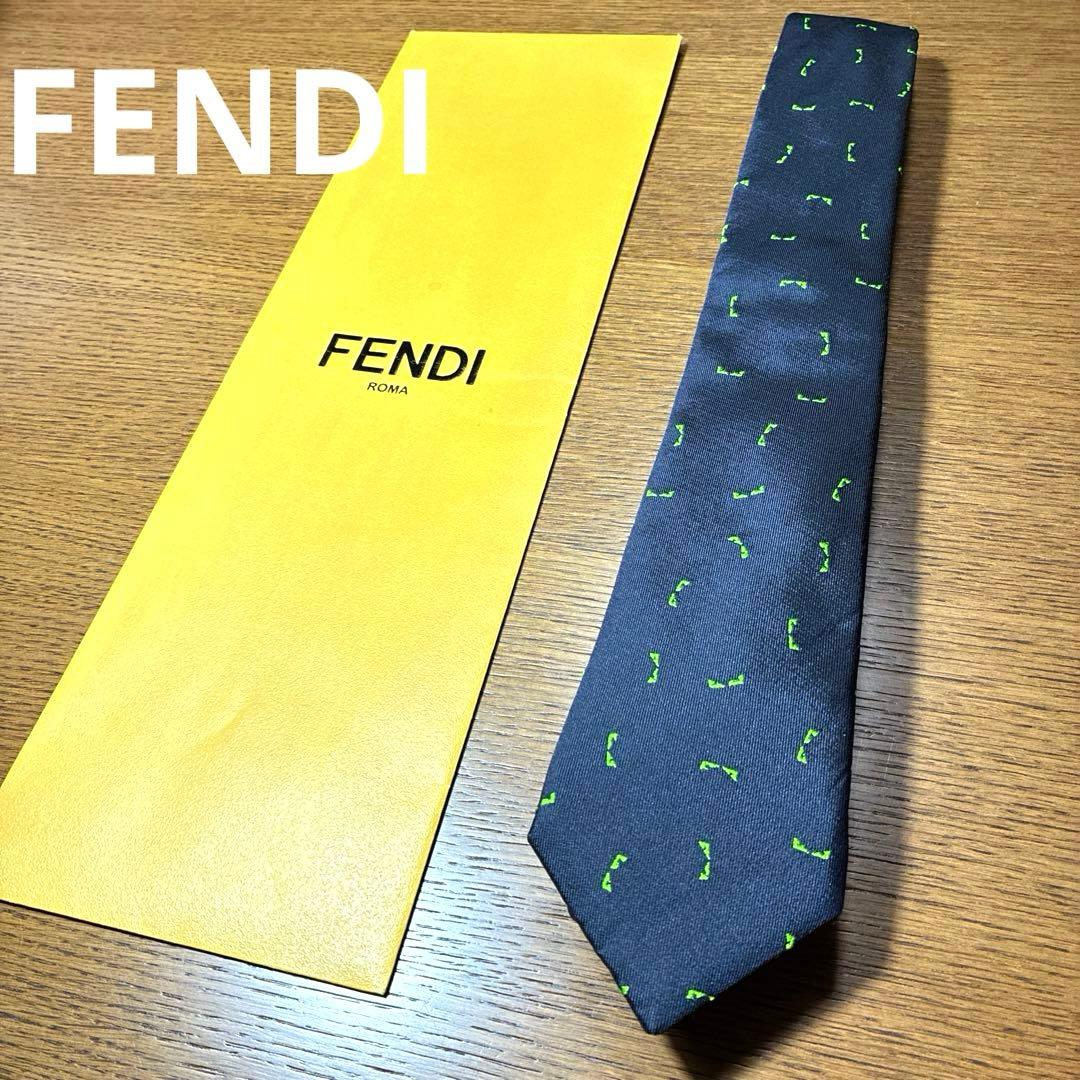 【美品】FENDI フェンディ ネクタイ モンスター