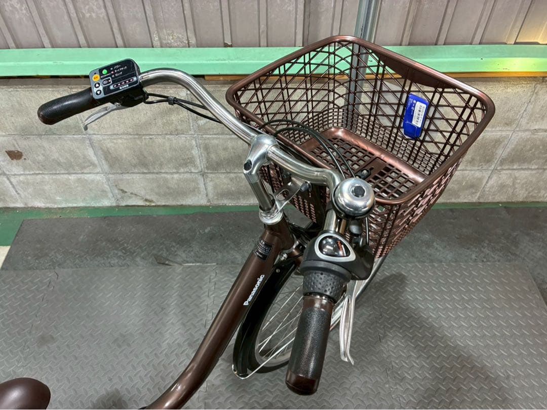 №8634電動自転車パナソニック ビビDX 26インチ　ブラウン