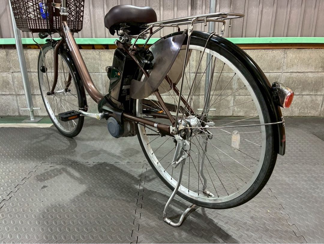 №8634電動自転車パナソニック ビビDX 26インチ　ブラウン