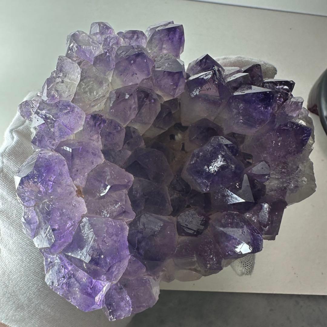 ✨フラワーアメジストクラスター 724g 紫水晶 原石 天然石 置物 ②