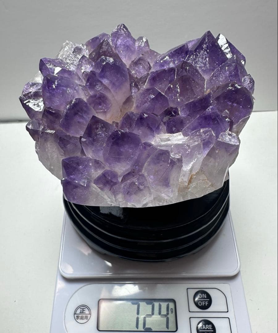✨フラワーアメジストクラスター 724g 紫水晶 原石 天然石 置物 ②