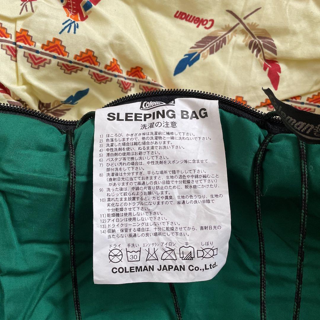 コールマン3シーズン用寝袋です。2回のみ使用済みです。目立った汚れはありません。