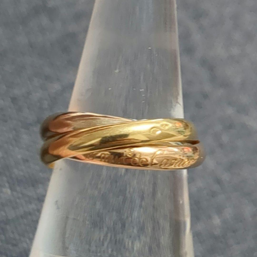 カルティエ　Cartier　K18　トリニティリング　16-17号