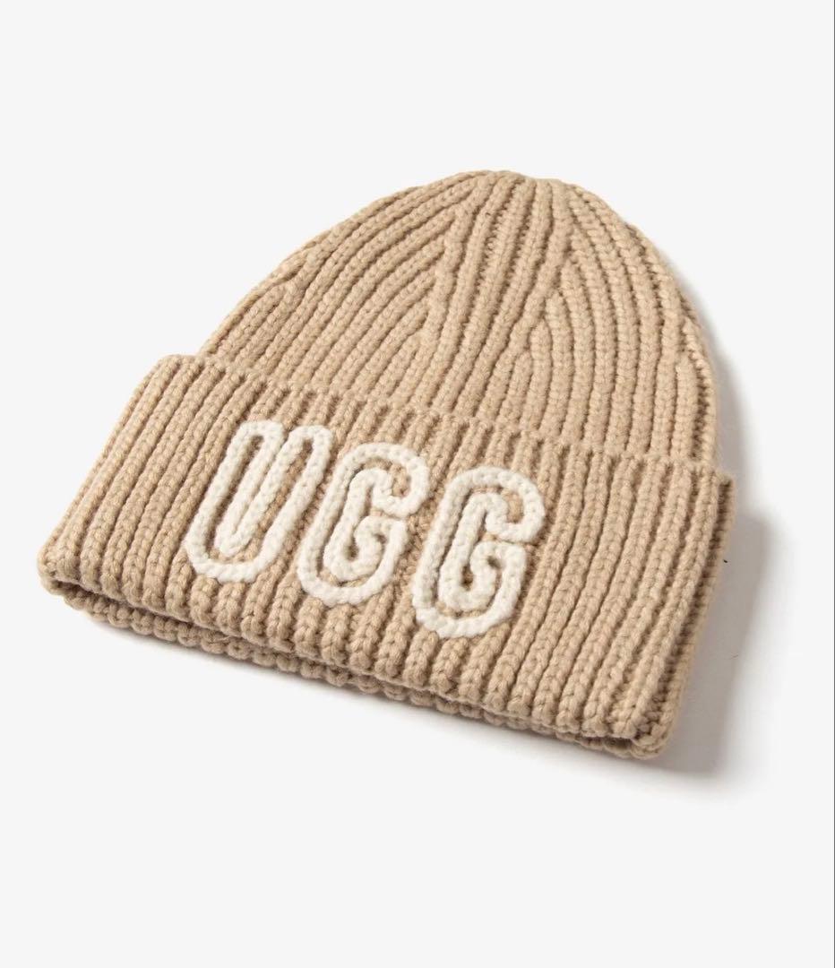 【UGG】ニット帽＆マフラーセット＊white pepper＊新品正規品