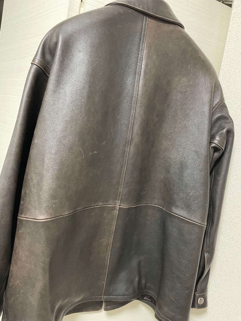 ＜H＞シープレザー カバーオール　25aw