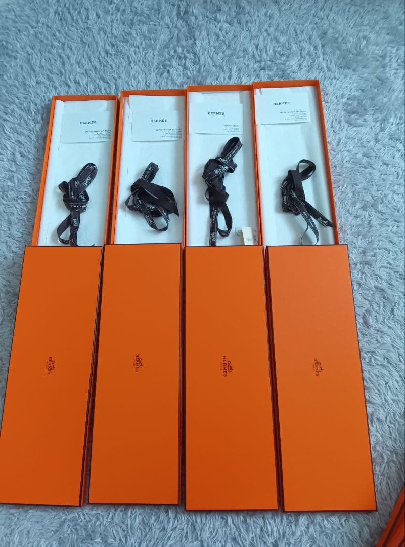 HERMES オレンジギフトバッグセット 8個 ショッパー4枚　ポストカード