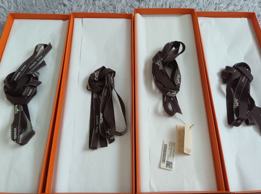 HERMES オレンジギフトバッグセット 8個 ショッパー4枚　ポストカード