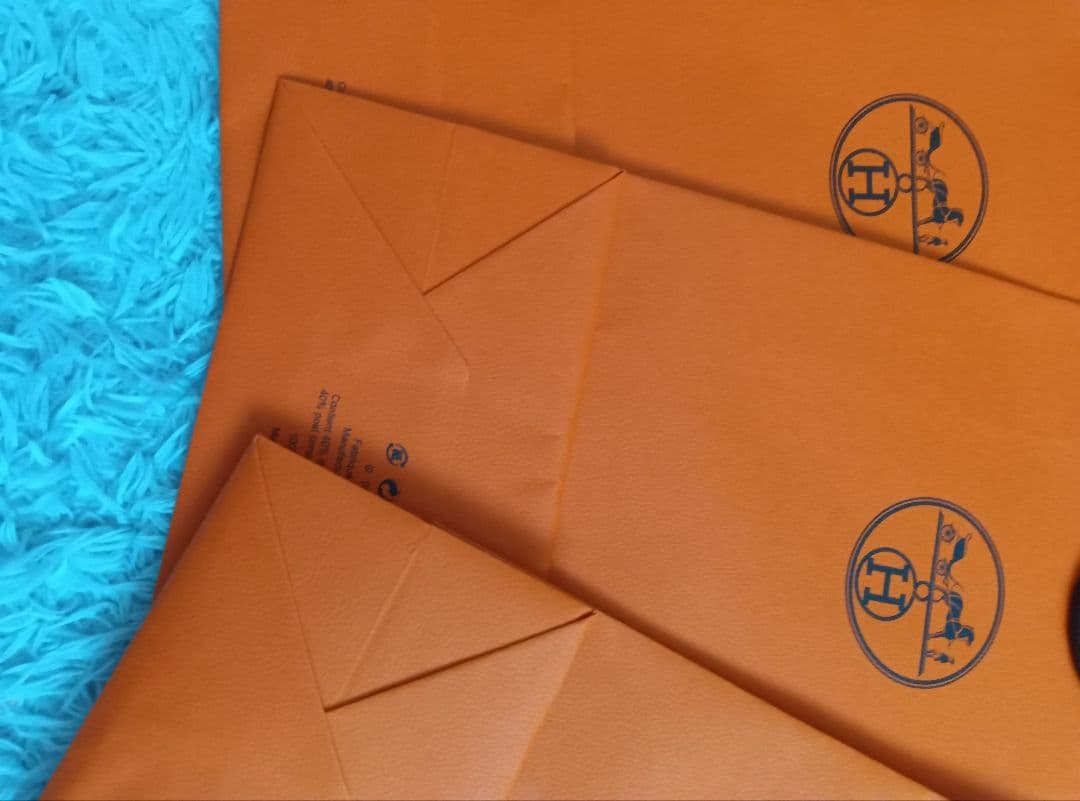 HERMES オレンジギフトバッグセット 8個 ショッパー4枚　ポストカード