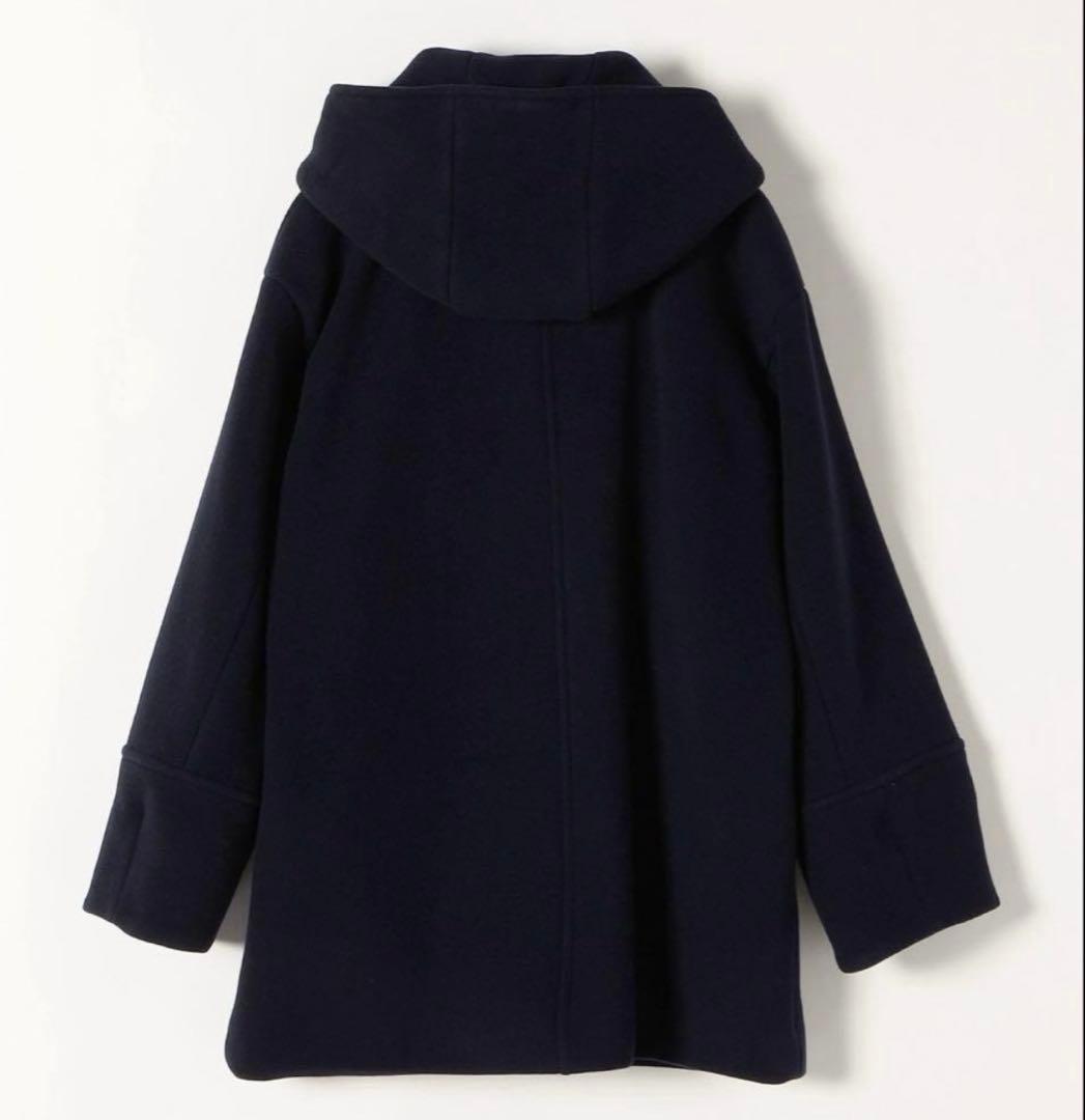 SHIPS any シップス フーデット ミディ コート 40 ネイビー 美品