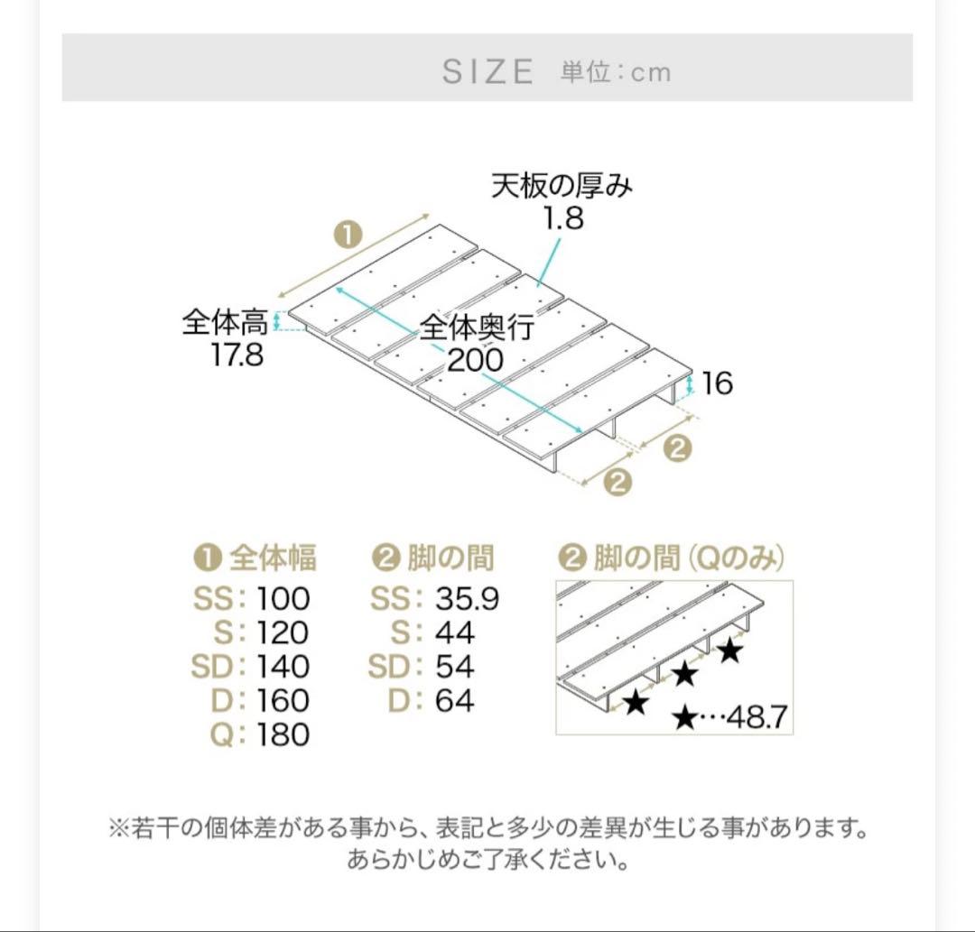 【消毒済み】LOWYA シングルベッドフレーム ウォルナット（つくば市引取可）