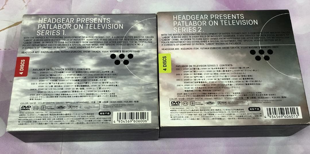 DVD-BOX アニメ 機動警察パトレイバー ON TV 全2巻セット セル版