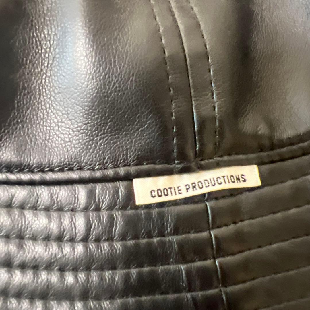 COOTIE PRODUCTIONS 黒 レザーバケットハット