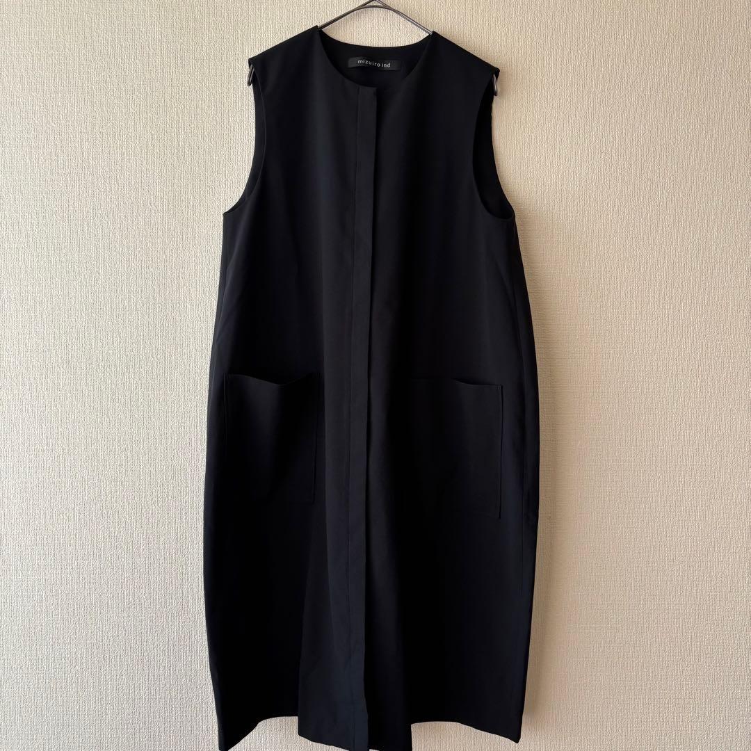 【美品】mizuiro ind ミズイロインド♩ コクーンジレ　ワンピース