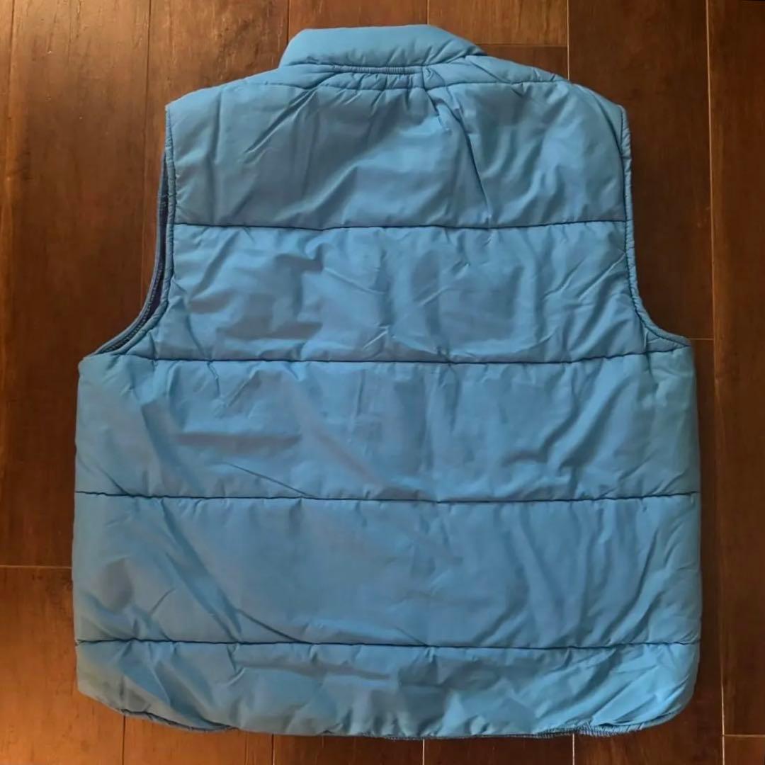 70s us vintage A&M ダウンベスト 古着 青 XL