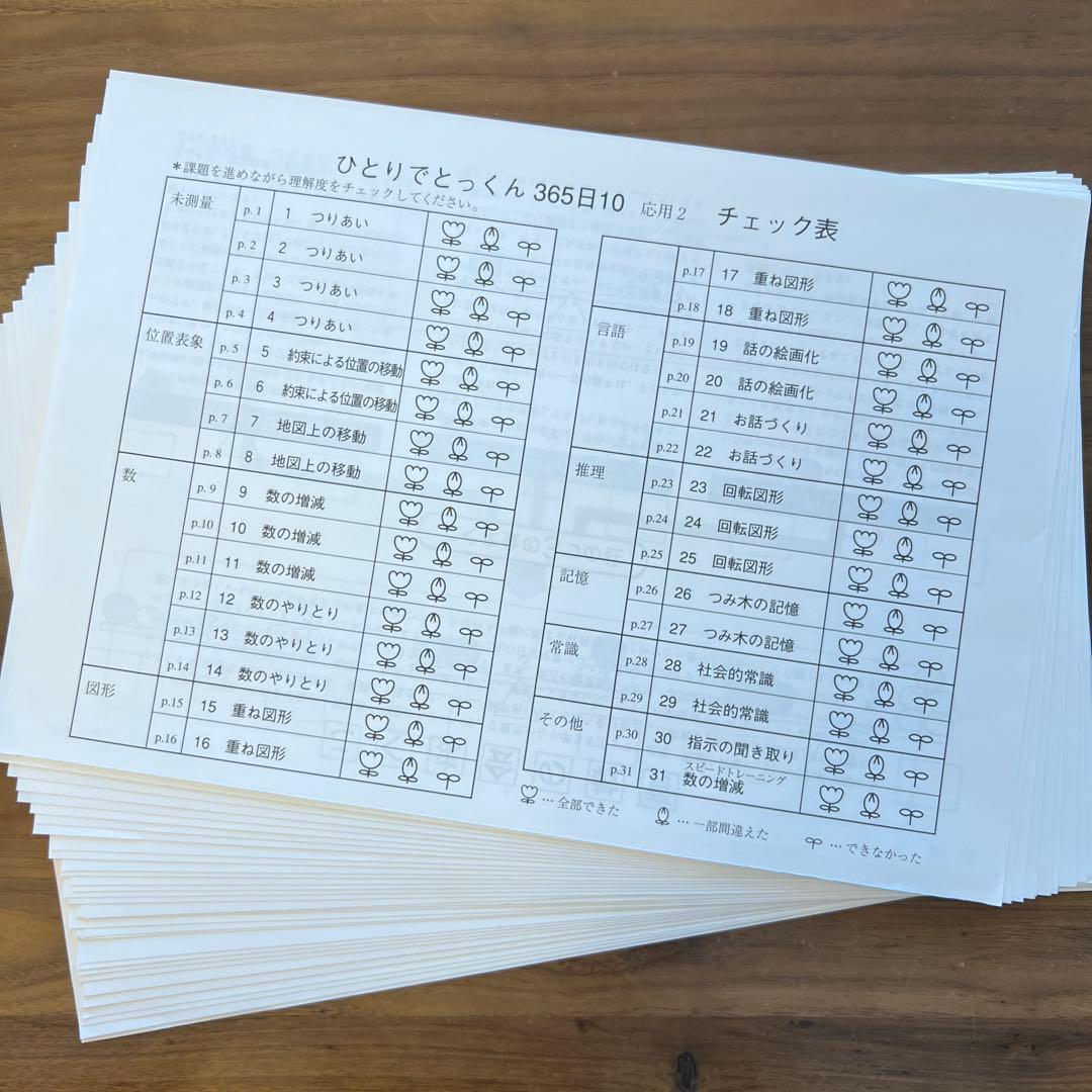 ひとりでとっくん365日 01〜10 裁断済み