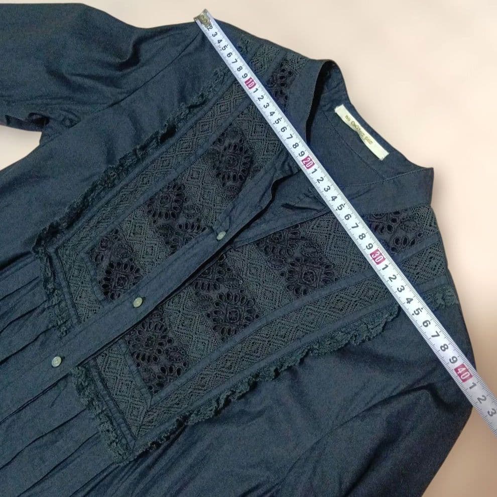 neQuittezpas　ヌキテパ　インド綿　レース　ロングシャツワンピース