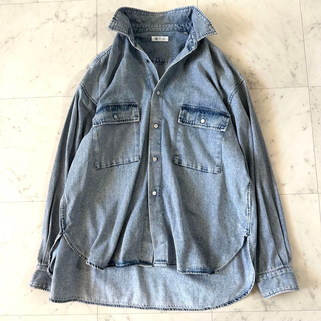 極美品♪タケオキクチ ビックデニムシャツ オーバーサイズシャツ ゆったり