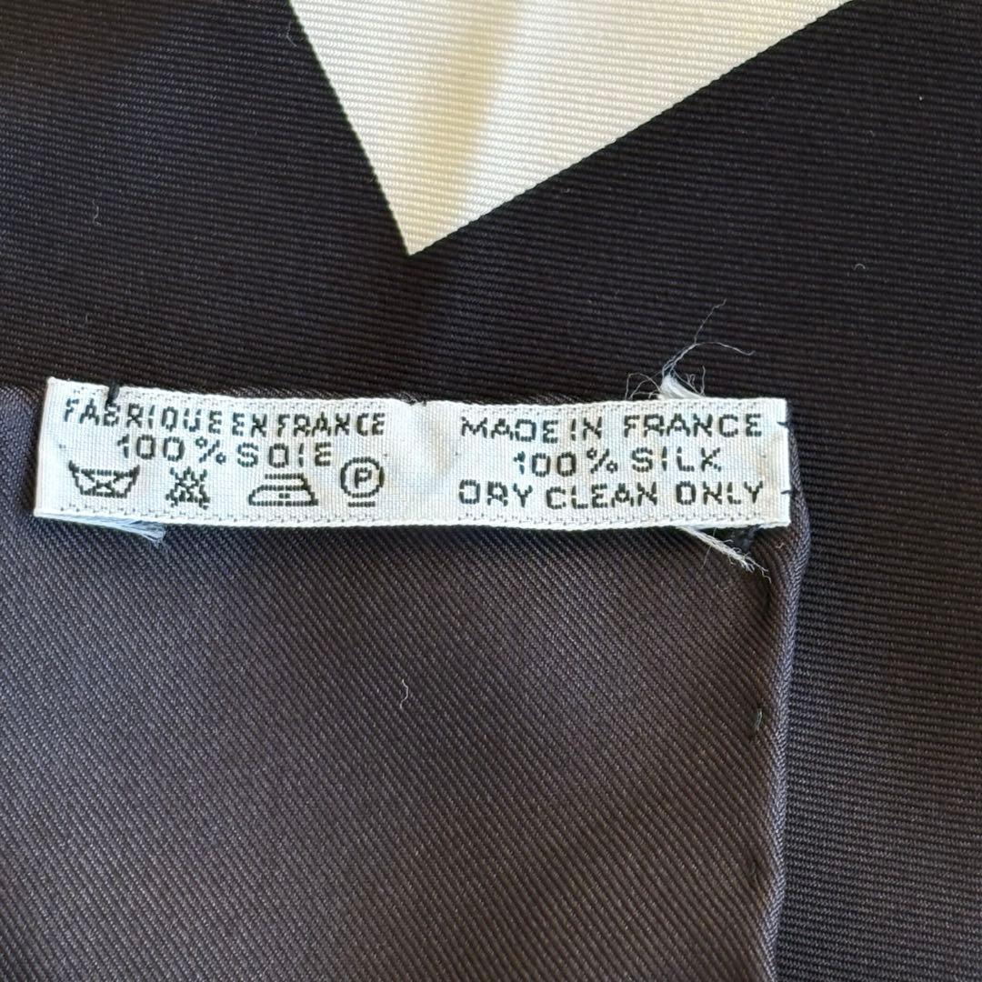 【美品】エルメス カレ90 BRIDES de GALA シルクスカーフ 黒