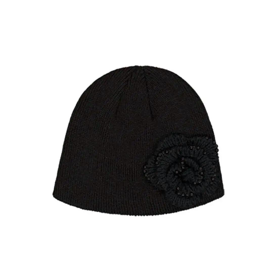 SETUPEXE CORSAGE BEANIE BLACK ビーニー 黒 韓国