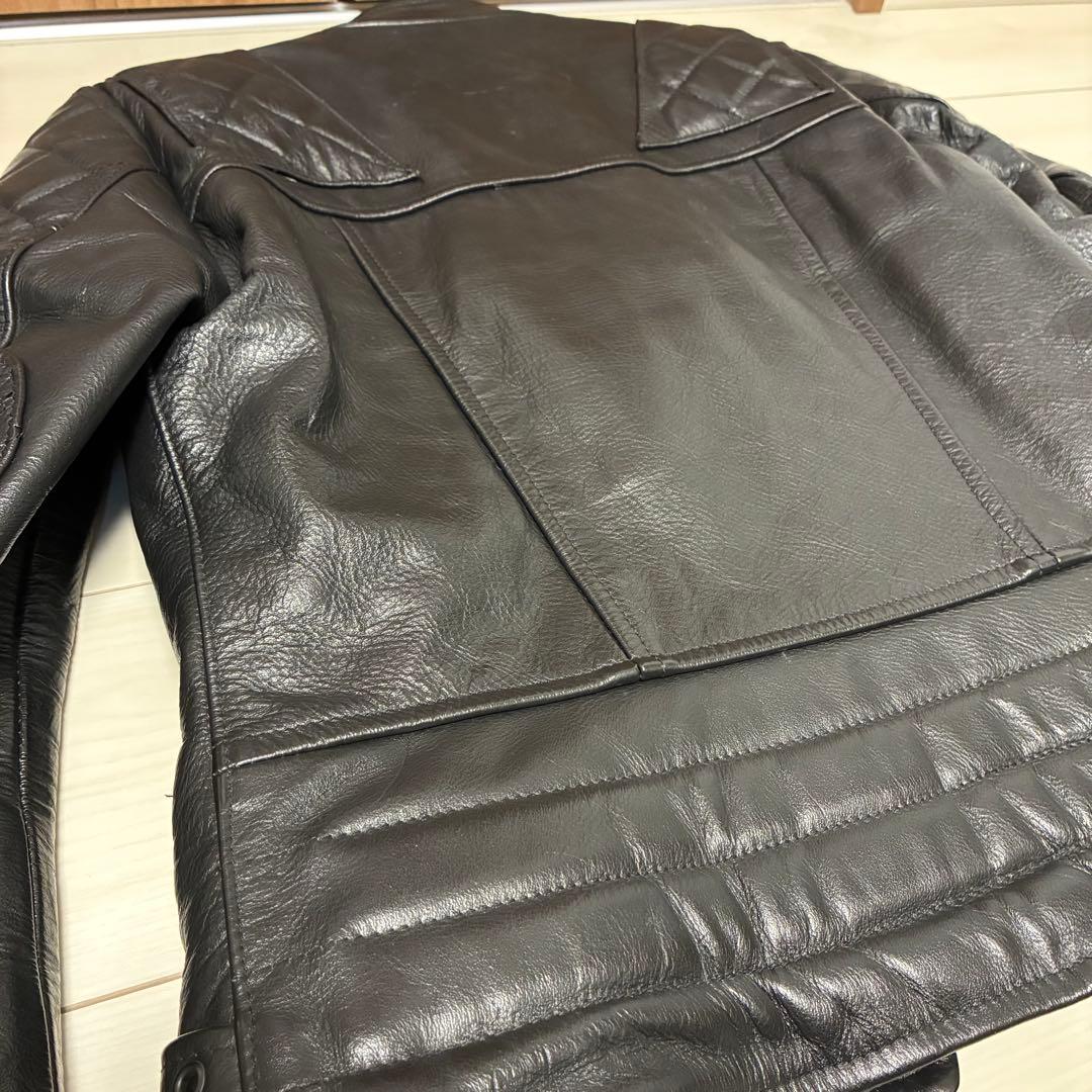 ウルフレザー WOLF LEATHERSレザー セミダブルライダースジャケット