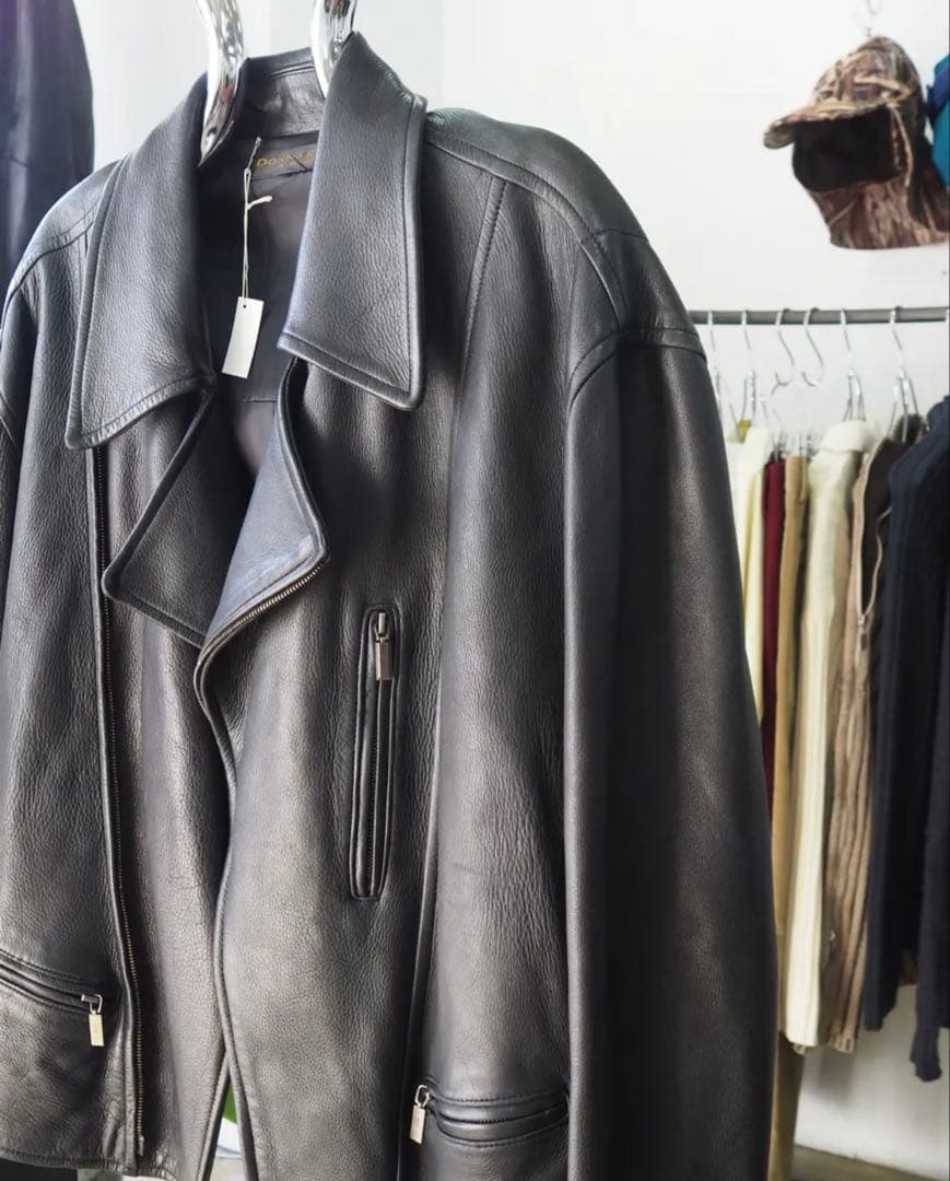1990's \" DONNA KARAN \" riders jacket レザー