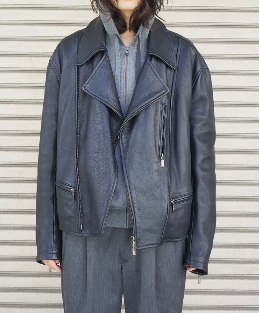 1990's \" DONNA KARAN \" riders jacket レザー