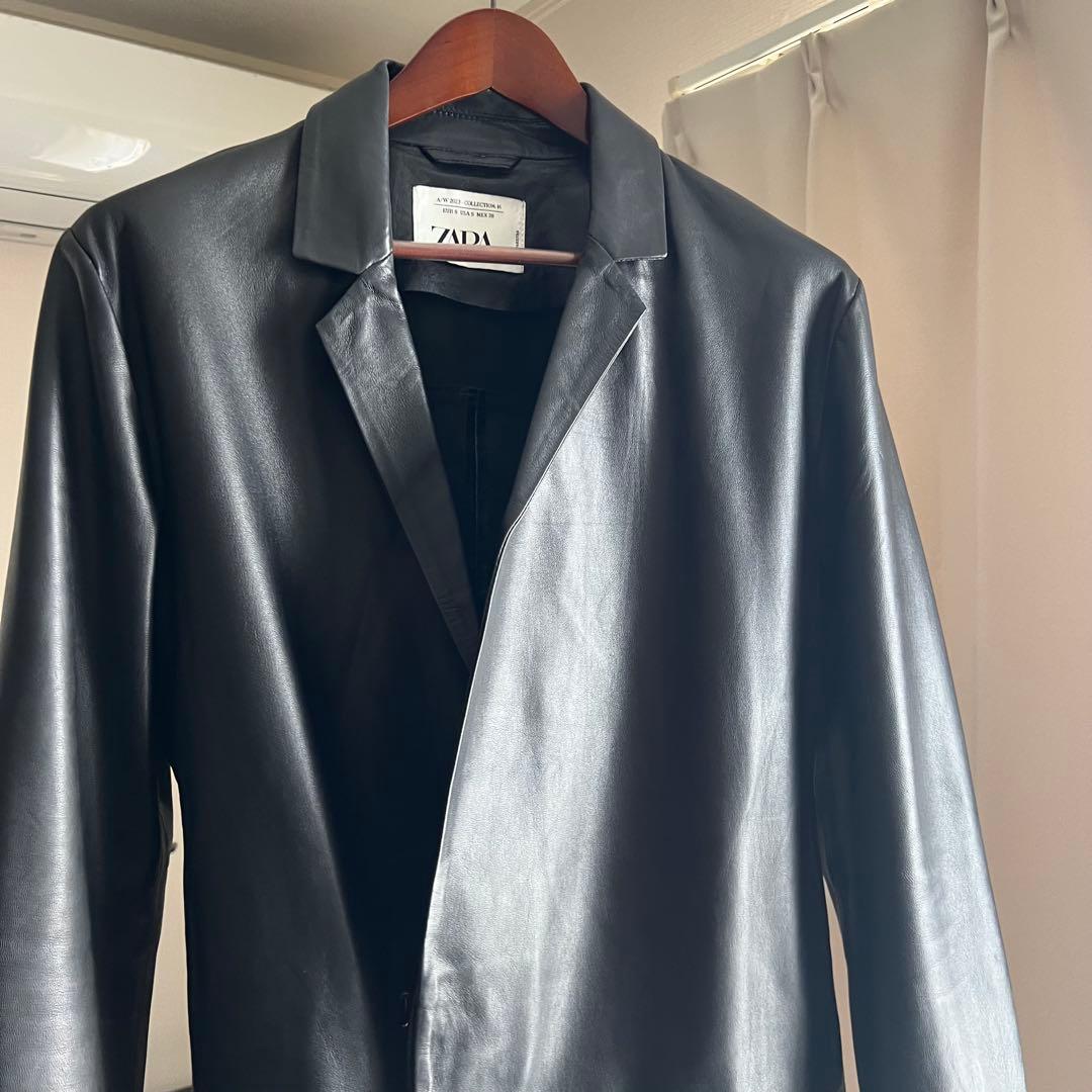 ZARA studio collection 本革 ラムレザー ダブルジャケット