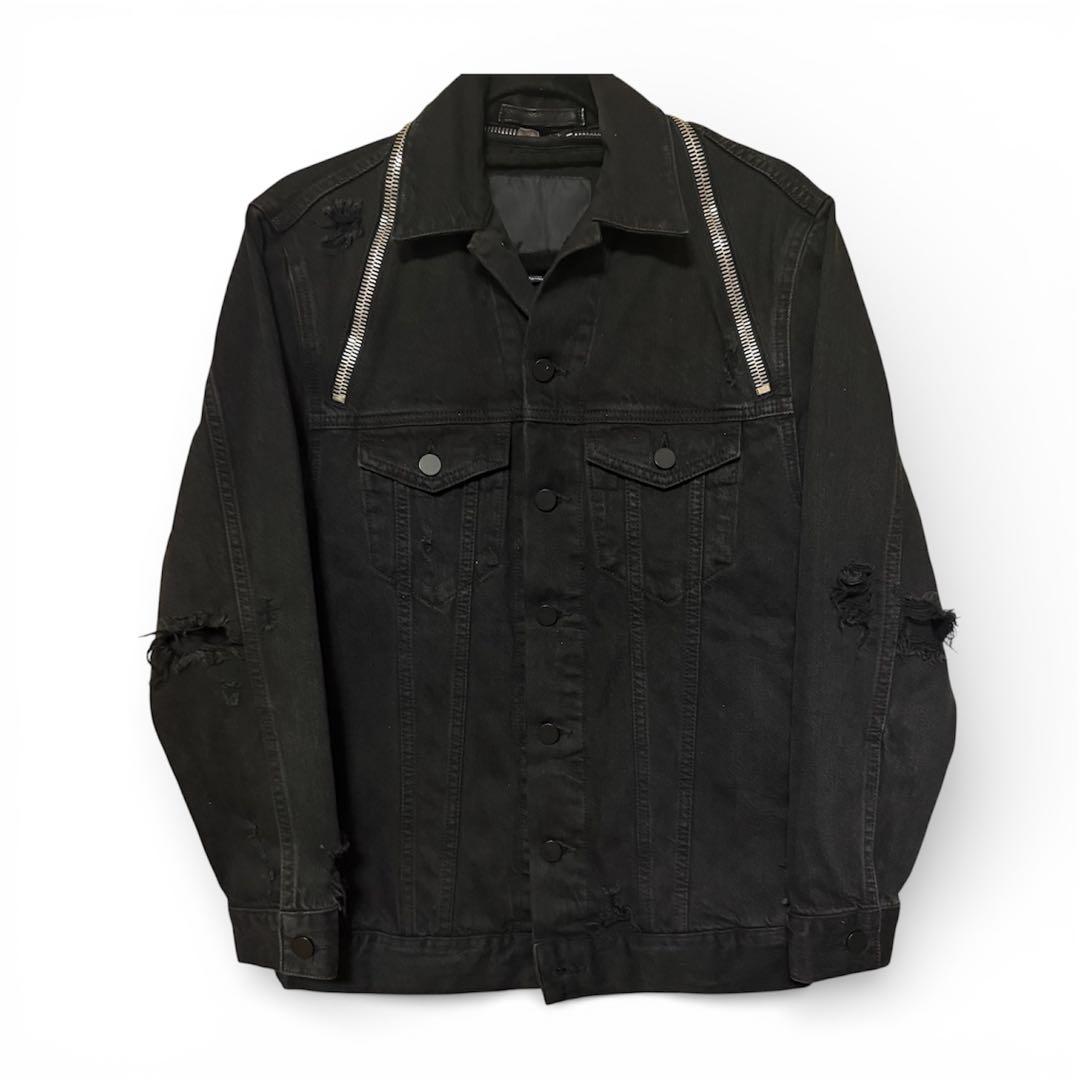 ジャケット・アウター ALEXANDER WANG DAMAGE DENIM JACKET