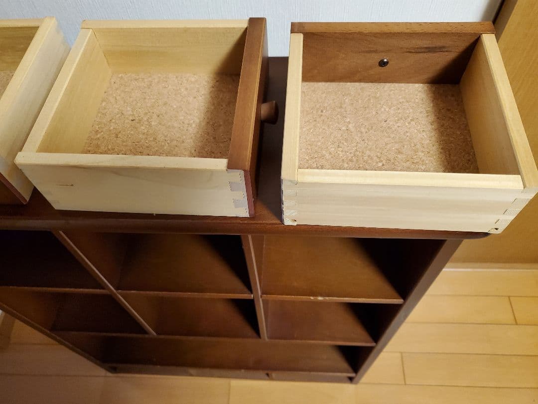 木製棚　ブラウン