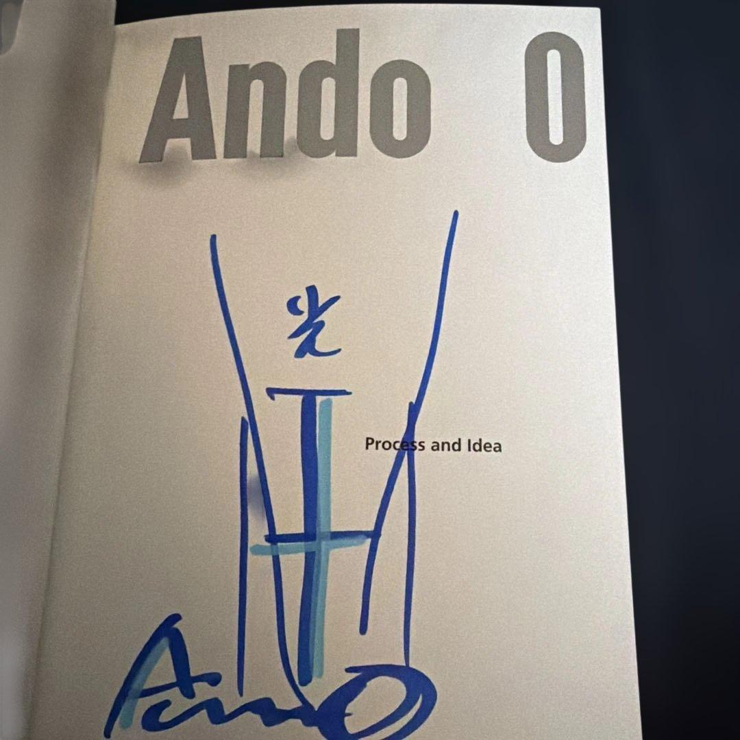 Tadao Ando O 安藤忠雄 メッセージ・サイン・イラスト付