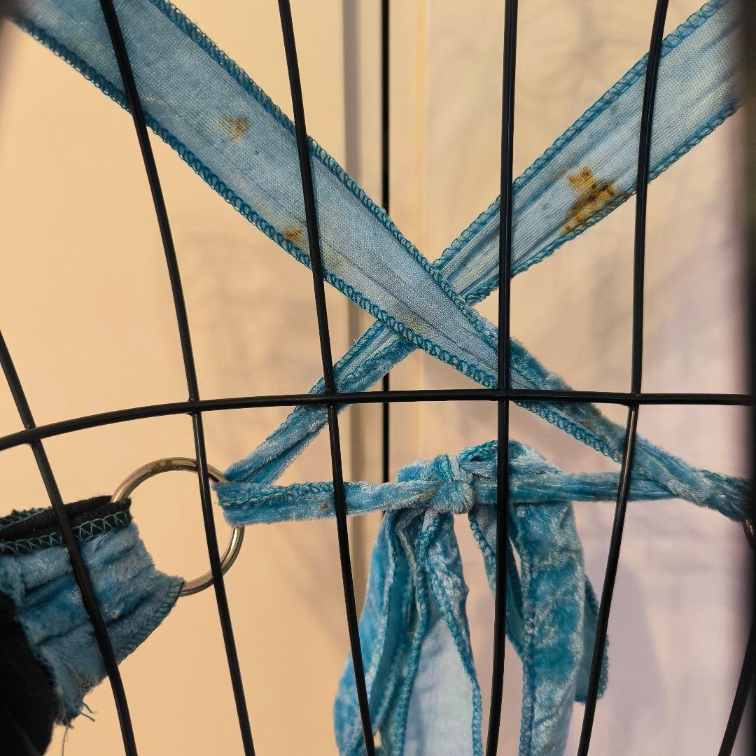 ベリーダンス ブラ＆ベルト セットアップ 青 ターコイズ トライバル 民族