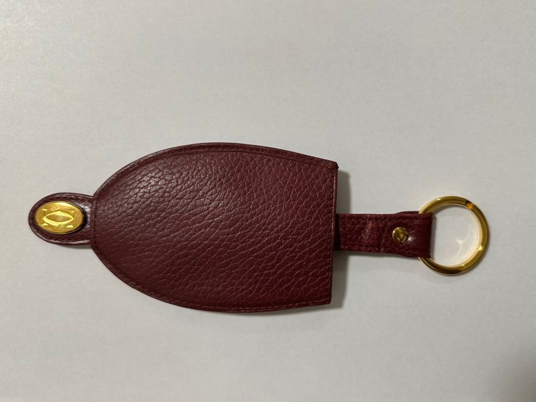 Cartier カルティエ バーガンディ レザー 本革 キーケース