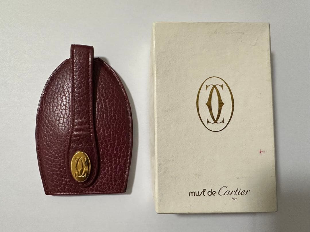 Cartier カルティエ バーガンディ レザー 本革 キーケース