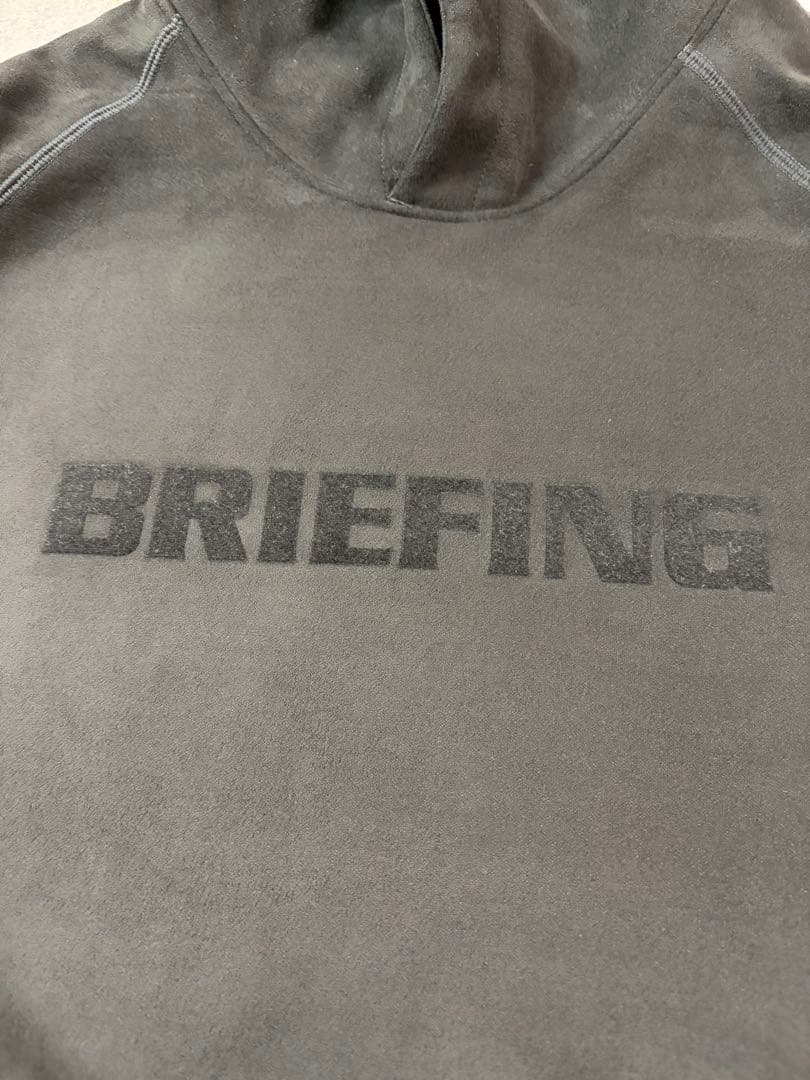 BRIEFING ブラック スエード調パーカー