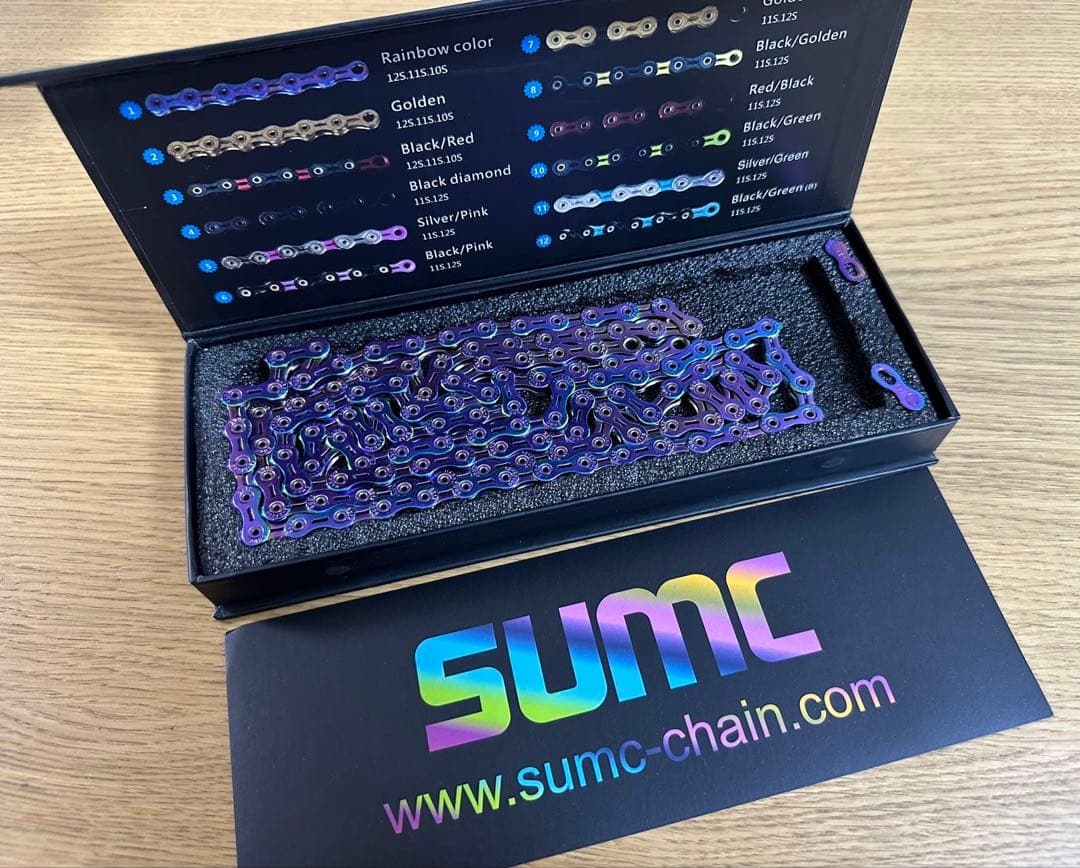 SUMC 最上級SX12SL レインボー 自転車　ギア12速用チェーン
